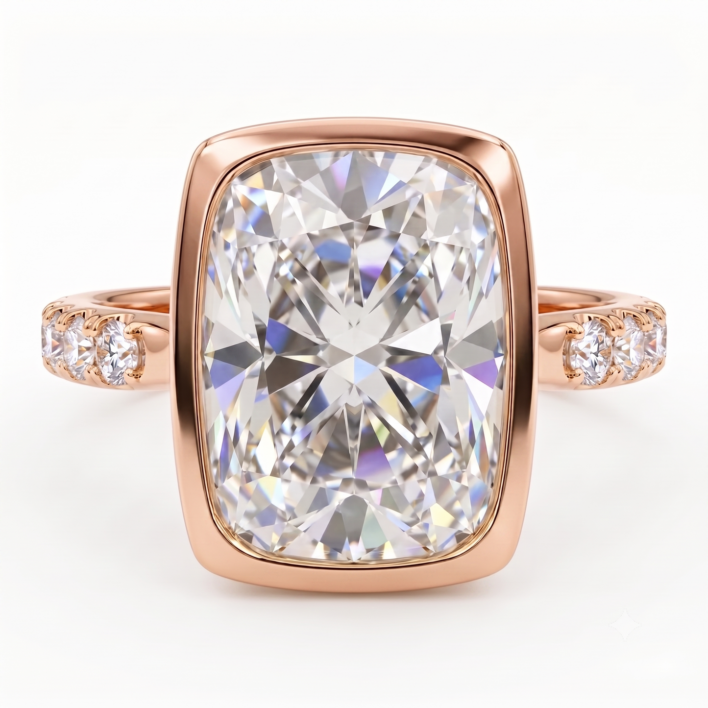 4.00ct Radiant Cut Lab-Grown Bezel Set Solitaire ring