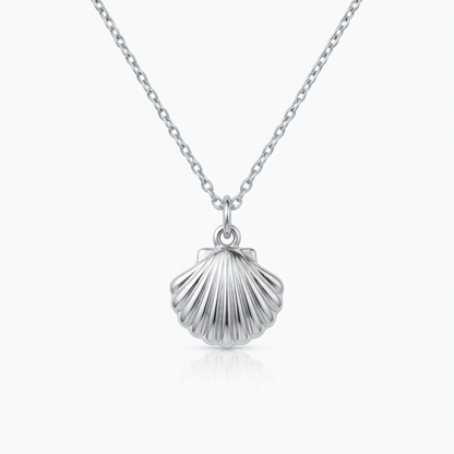 Seashell Pendant Necklace, 14K Gold Shell Necklace