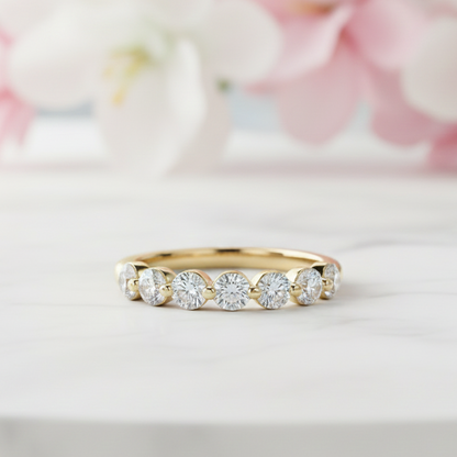 0.604 Ct Lab Grown Diamond Bubble Wedding Band