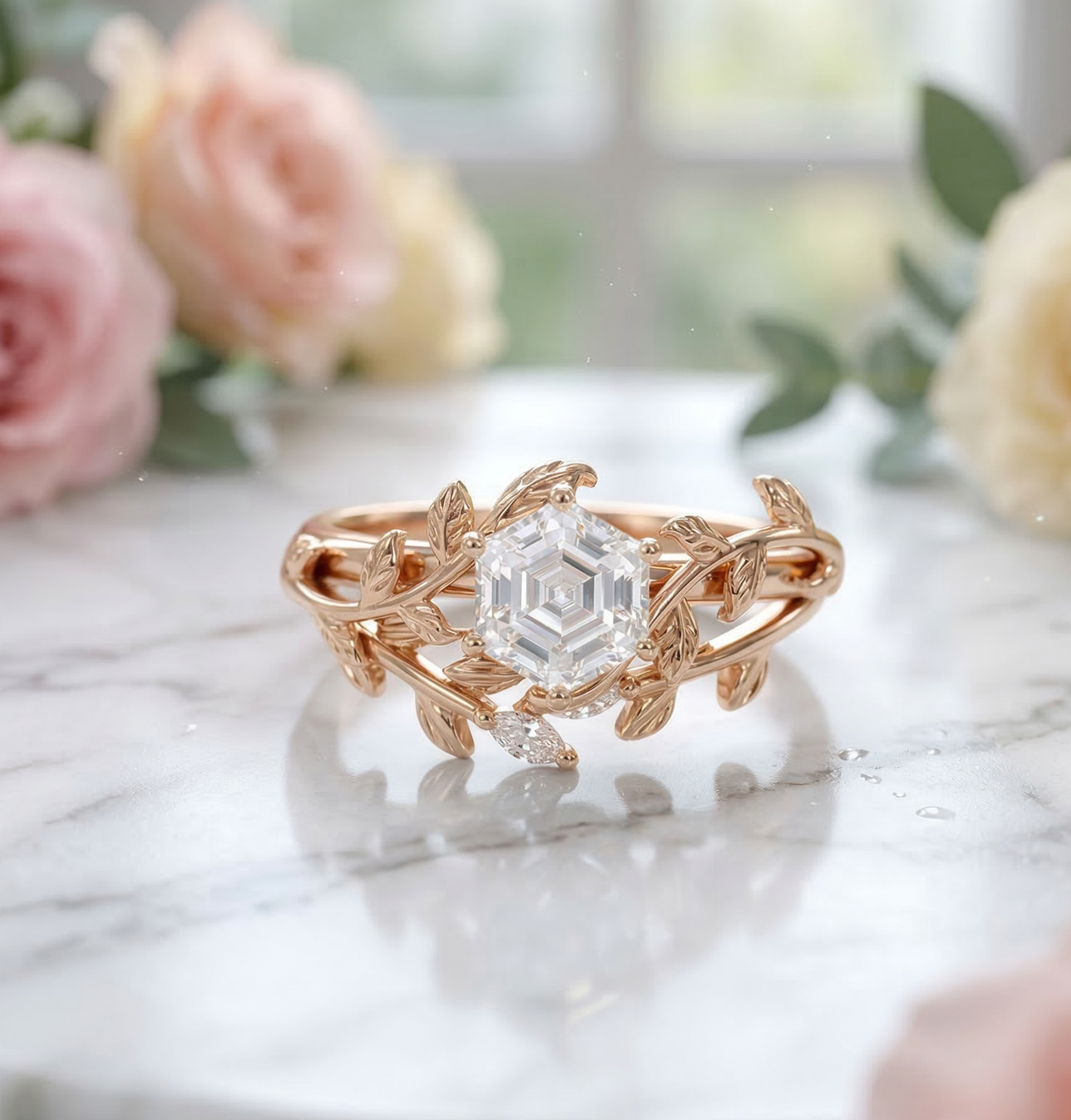hexagon engagement rings​

