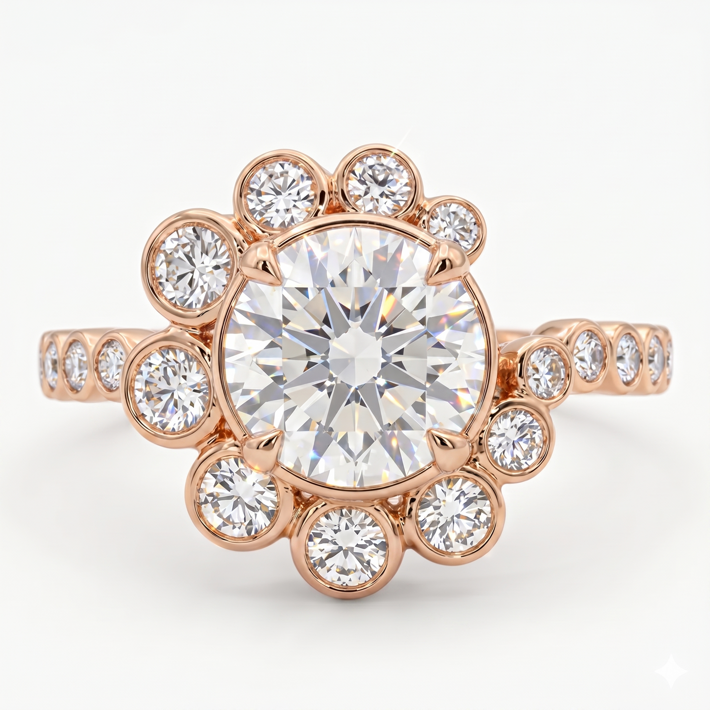 2.50CT Round Cut Lab-Grown Halo Ring