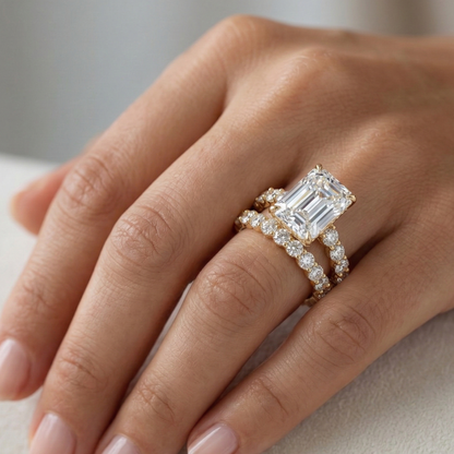 emerald cut lab grown engagement ring​

