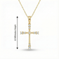 0.160 CT Moissanite Cross Necklace in 14K Gold