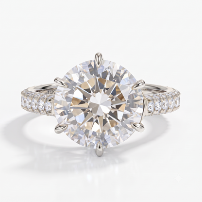 2.00ct Round Cut Paved Lab-Grown Engagement Ring