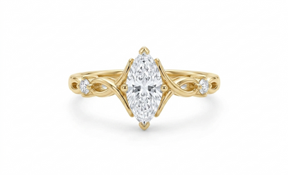 0.536 Ct Marquise Cut Lab Diamond Ring – Engagement Jewelry
