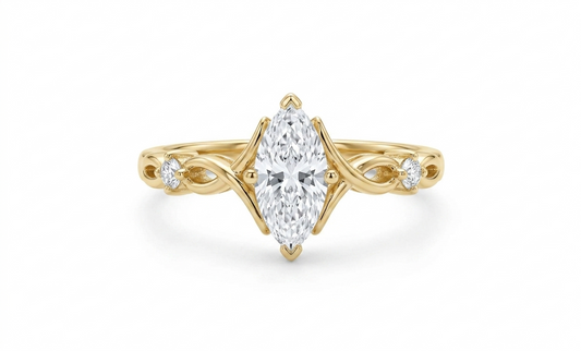 0.536 Ct Marquise Cut Lab Diamond Ring – Engagement Jewelry