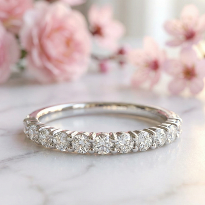 0.375 Ct Lab-Grown Diamond Wedding Band – 14K Eternity Ring