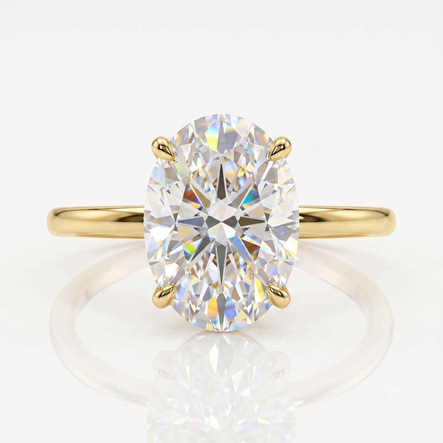 2.614 Carat Lab Grown Diamond Ring – Oval Solitaire