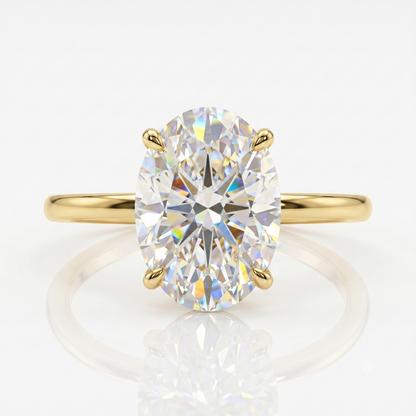 2.614 Carat Lab Grown Diamond Ring – Oval Solitaire