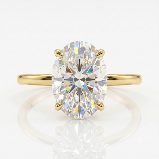 2.614 Carat Lab Grown Diamond Ring – Oval Solitaire