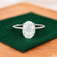 2.614 ct Oval Lab grown Diamond solitaire Engagement Ring