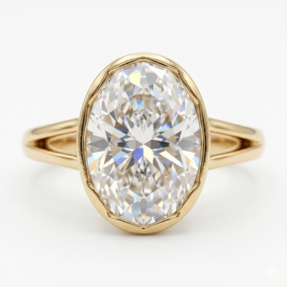 3.00 Ct Oval Cut Lab-Grown Engagement Ring