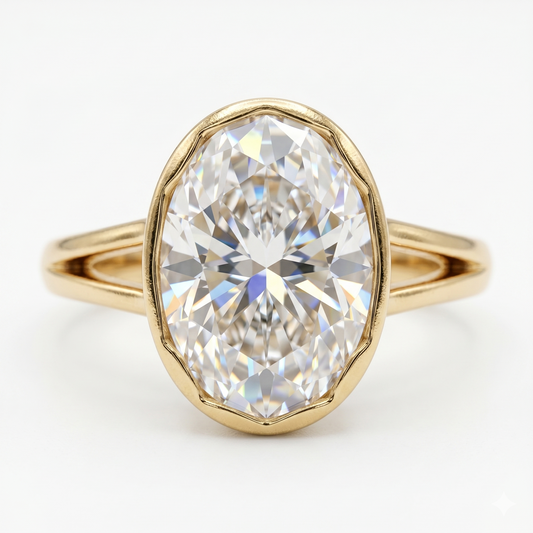 3.00 Ct Oval Cut Lab-Grown Engagement Ring