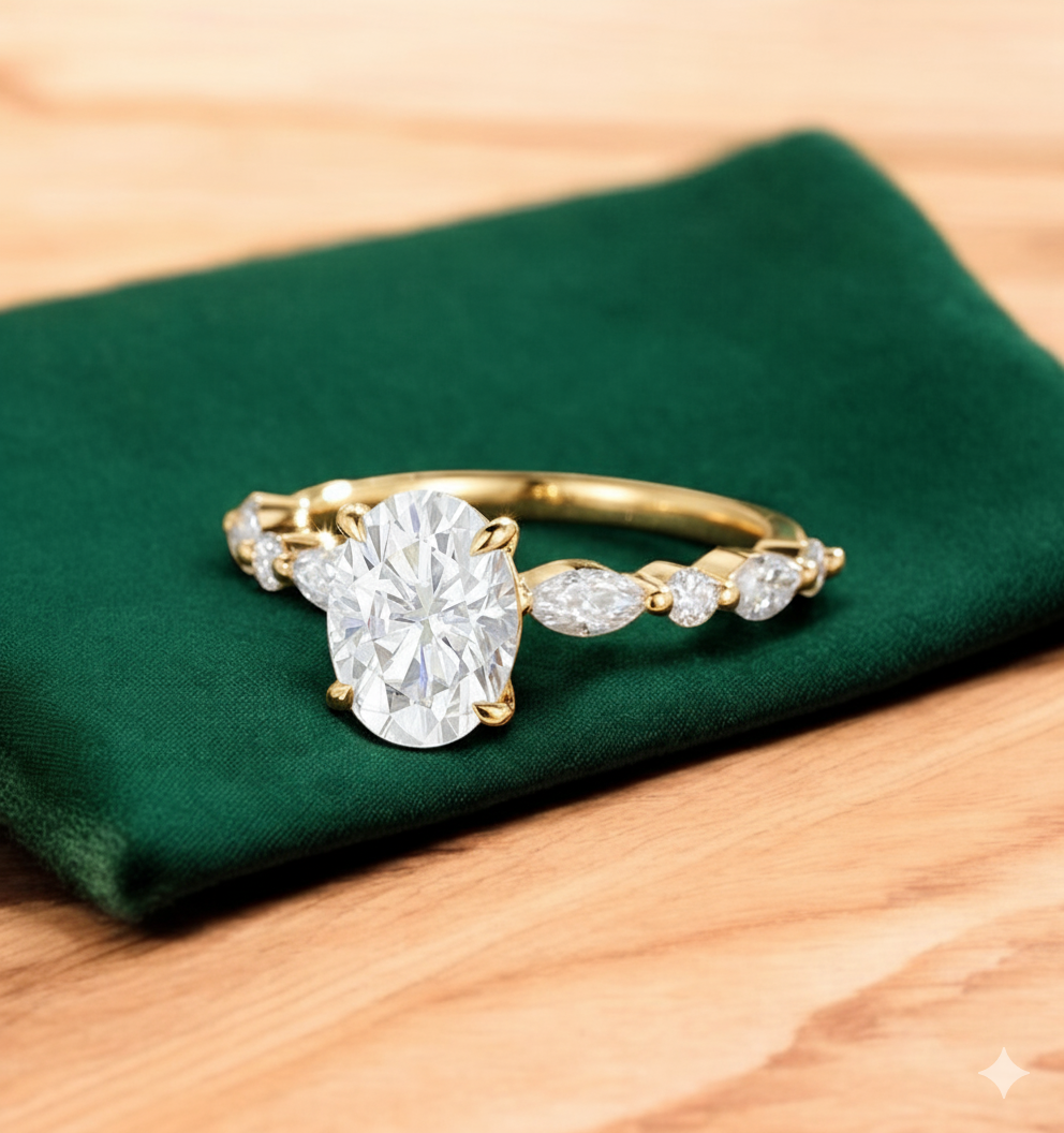 2.30ct Oval Cut Lab-Grown Diamond Engagement Ring