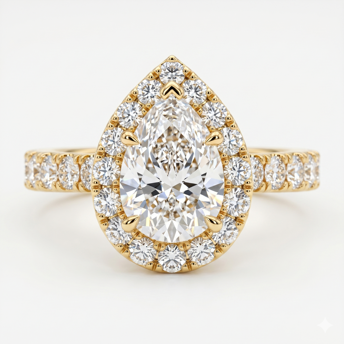 1.50 CT Pear Cut Lab-Grown Engagement Ring