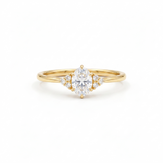 0.5 ct Oval Lab-Grown Diamond Engagement Ring