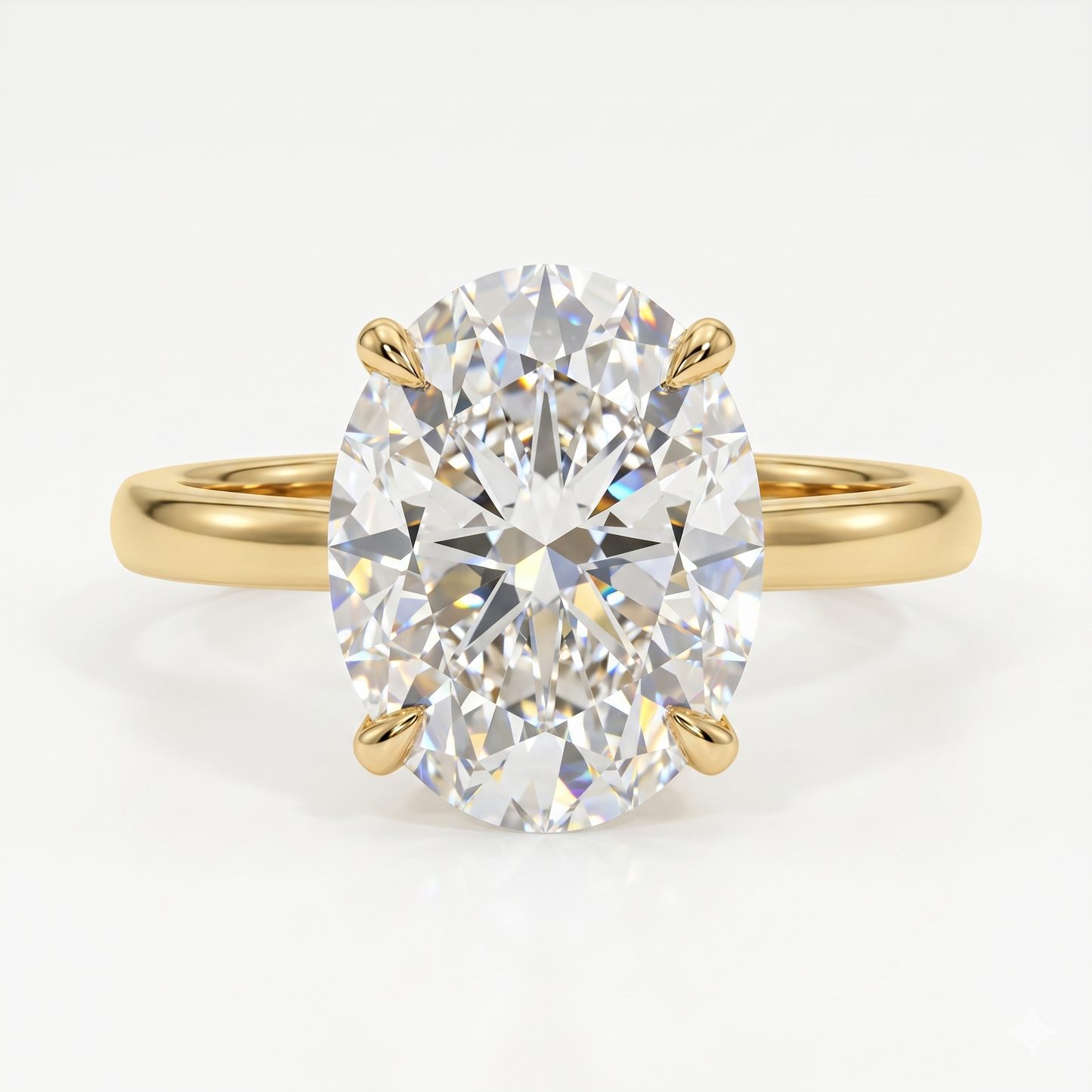 2.0ct Oval cut Lab-Grown Rose Gold engagement Ring
