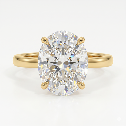 2.0ct Oval cut Lab-Grown Rose Gold engagement Ring
