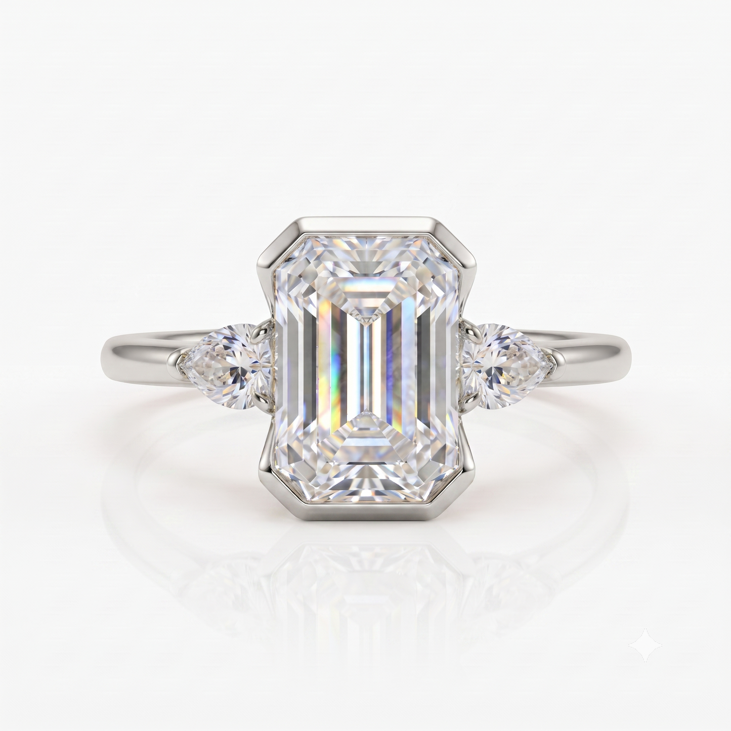 2 CT Emerald Cut Lab-Grown Engagement Ring