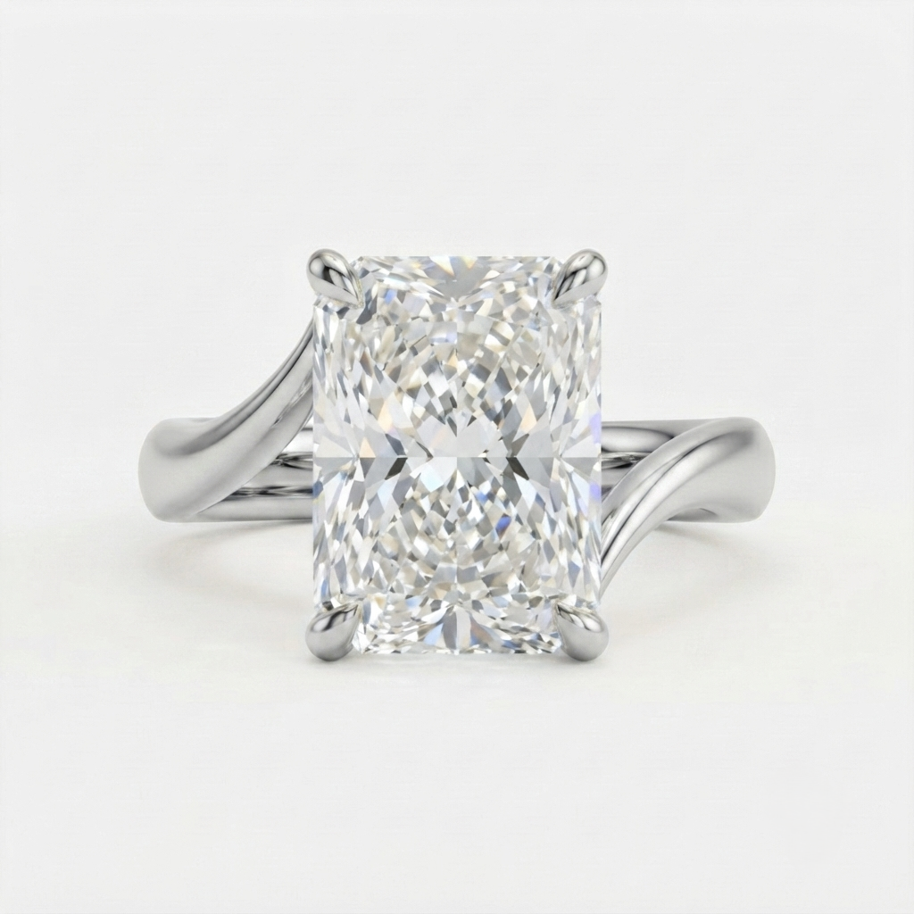 3 Carat Radiant Lab Grown Diamond Engagement Ring