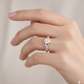 1.360ct Oval Cut Lab Grown Diamond Engagement Ring • Vintage Leaf Art Deco Bridal Ring