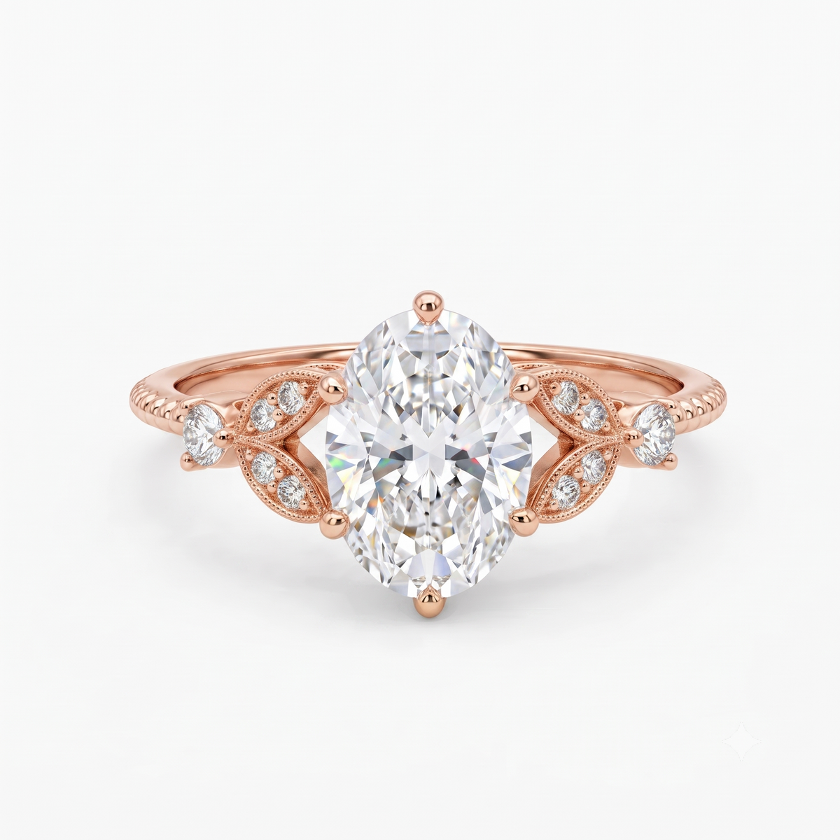 1.320 Ct Oval Lab Diamond Ring – Vintage Art-Deco Engagement Piece