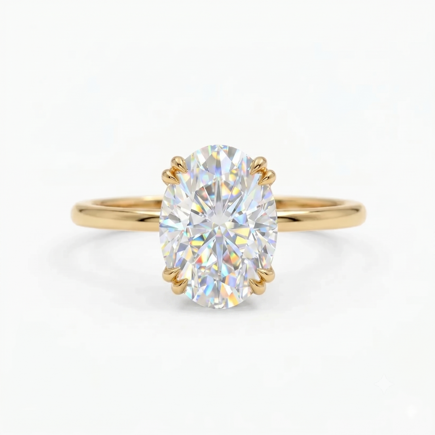 Oval 2.50 ct Lab-Created Diamond Ring – 14K Gold
