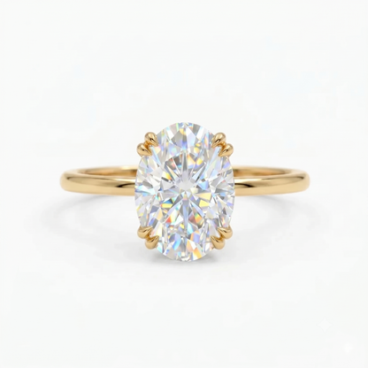 Oval 2.50 ct Lab-Created Diamond Ring – 14K Gold
