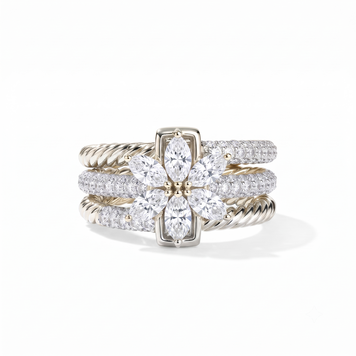 diamond marquise cut engagement ring​

