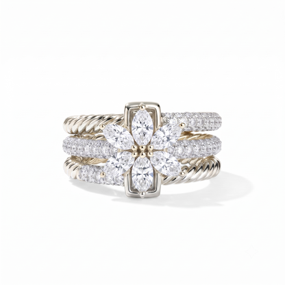 diamond marquise cut engagement ring​

