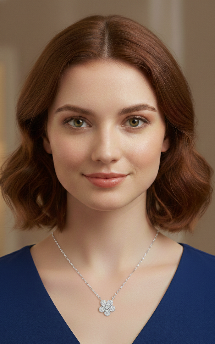 floating diamond pendant necklace​

