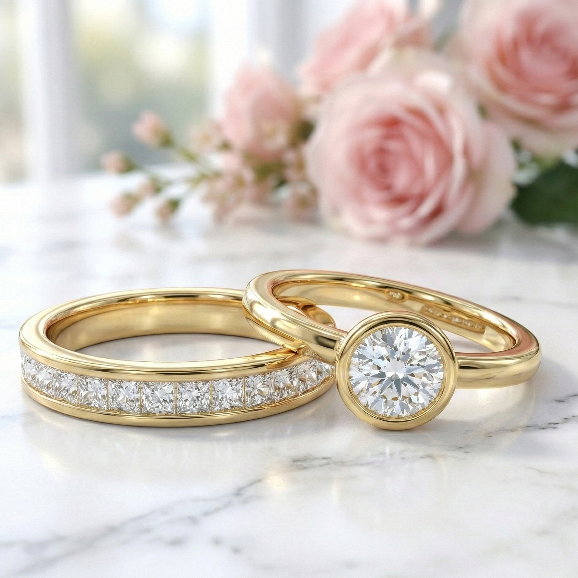 moissanite wedding bands​