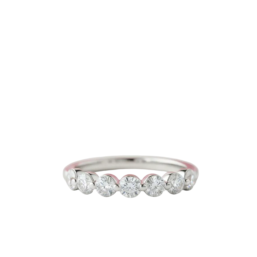 0.604 Ct Lab Grown Diamond Bubble Wedding Band