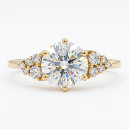 1.14 ct Round Lab-Grown Diamond Engagement Ring – Yellow Gold