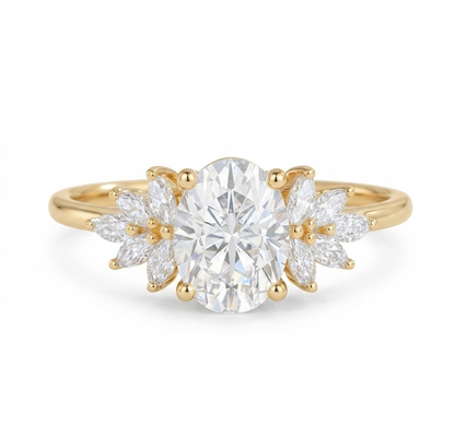 1.250 Ct Oval Lab-Grown Diamond Ring – Elegant Engagement Piece