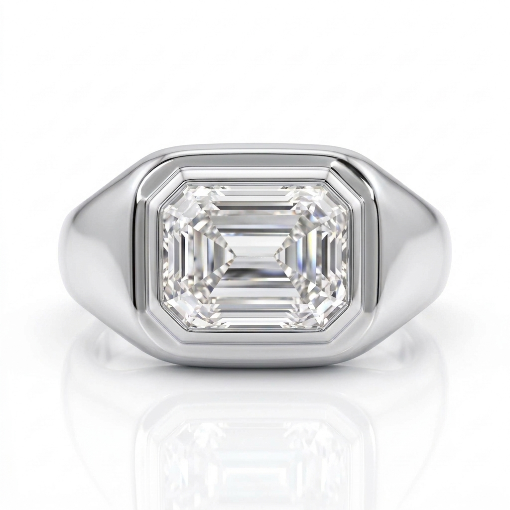 3.00tw Emerald Cut Lab-grown Solitaire Ring
