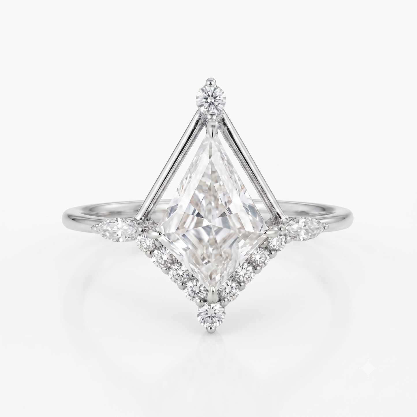 1.700ct Vintage Kite-Cut Lab-Grown Diamond Engagement Ring