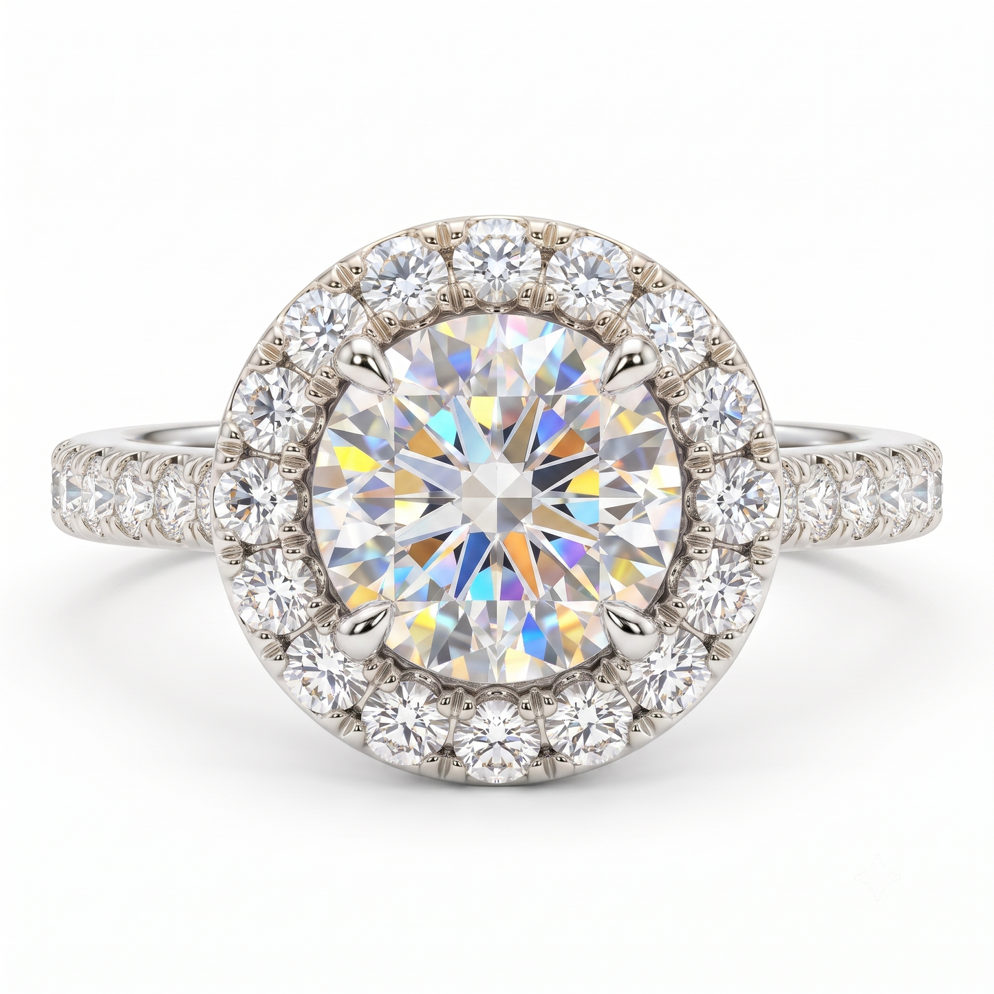 halo round engagement ring​

