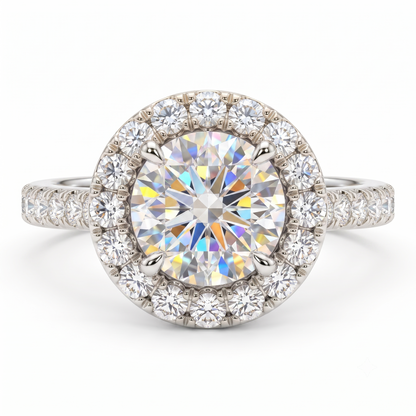 halo round engagement ring​

