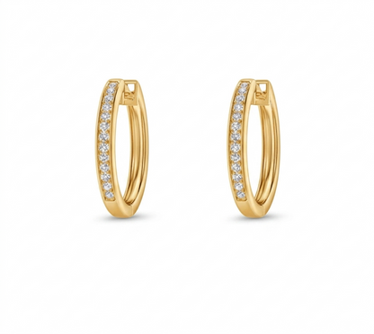 Pave-Set Lab Diamond Hoops 1.00 ct – 14K / 18K