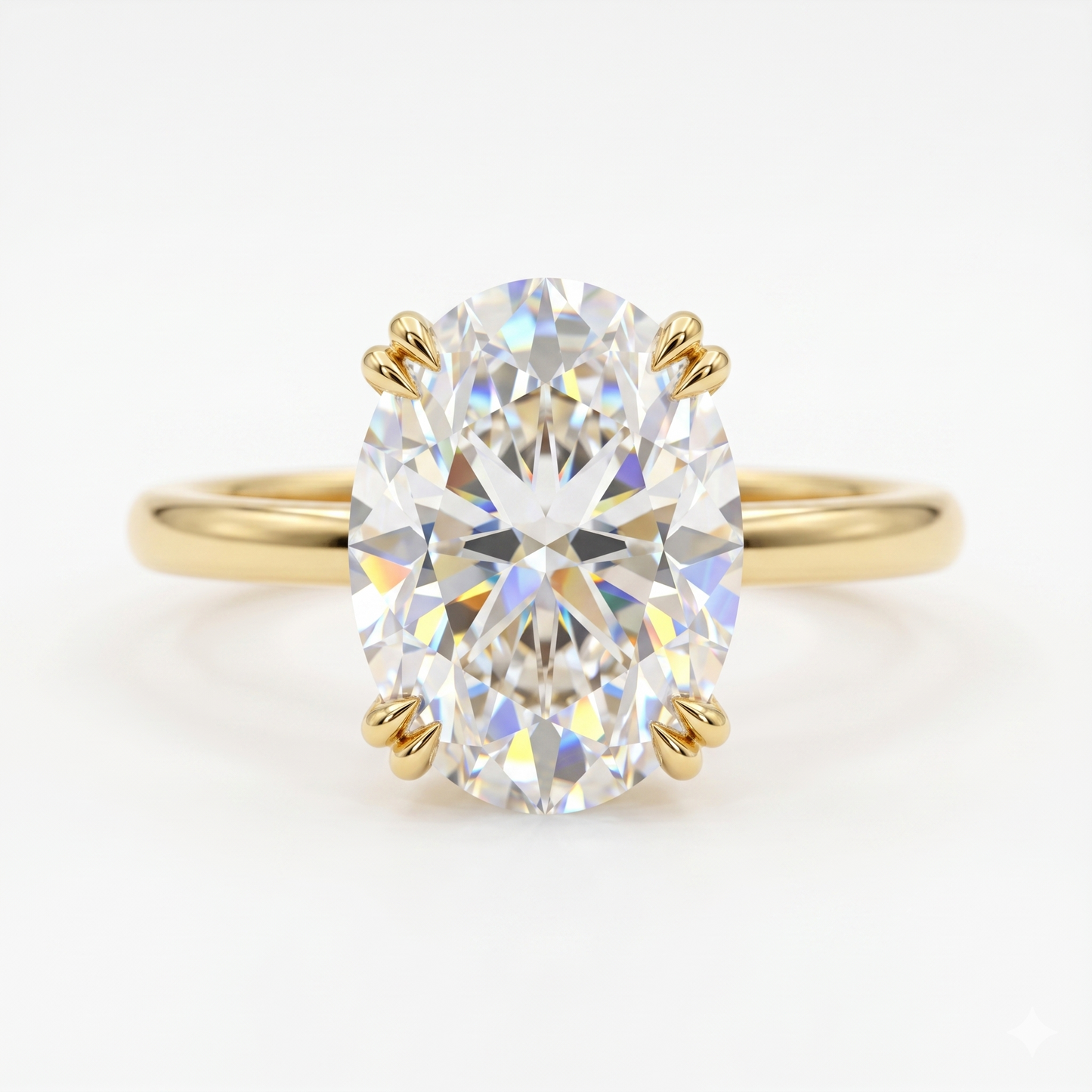 6.00ct Oval cut Moissanite engagement ring