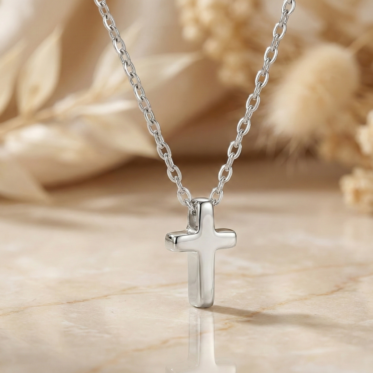 dainty cross necklace for women