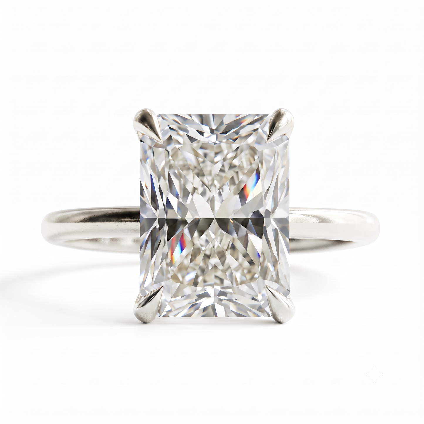 3Ct Radiant Cut Lab-Grown Engagement Ring Solitaire