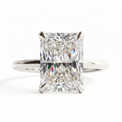 3Ct Radiant Cut Lab-Grown Engagement Ring Solitaire