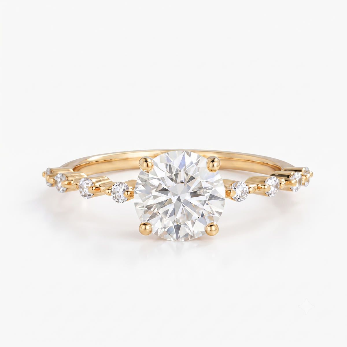 1.12 ct Round Lab Diamond Engagement Ring | Amavida