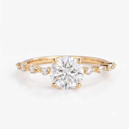1.12 ct Round Lab Diamond Engagement Ring | Amavida