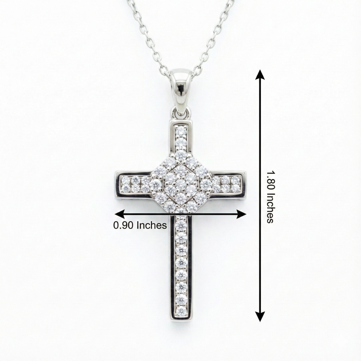 0.700ct lab grown Cross Necklace