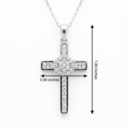 0.700ct lab grown Cross Necklace