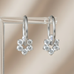 Lab Grown Diamond Hoop Earrings • Floral Cluster Gold Huggies