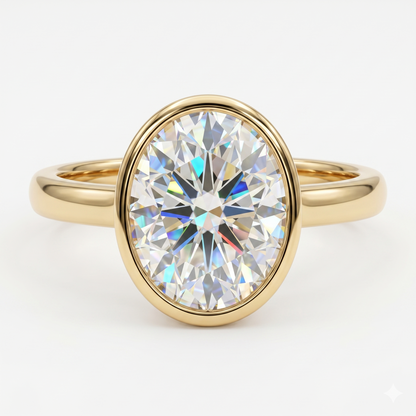 Oval Cut Solitaire Lab-Grown engagement ring
